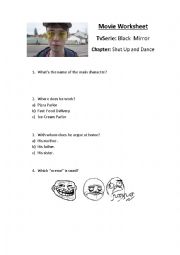 English Worksheet: Film Worksheet - Shut Up and Dance