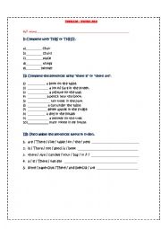 English Worksheet: THERE IS - THERE ARE (TEST)