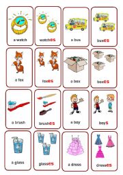 English Worksheet: PLURALS /1- 2/