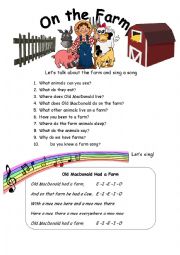 English Worksheet: Farm Talk