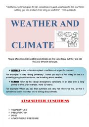 English Worksheet: WEATHER AND CLIMATE