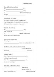 English Worksheet: Conditionals in Songs 