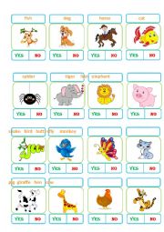 English Worksheet: ANIMALS