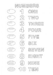 English Worksheet: Numbers