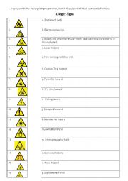 English Worksheet: Warehouse signage, acronyms, rules and procedures