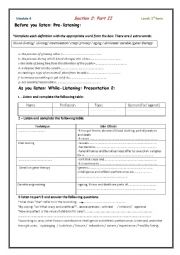 English Worksheet: module4 section two part 2
