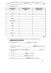 English Worksheet: Comparison 1