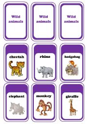 English Worksheet: Wild animals 2