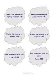 English Worksheet: Game. Summit 1B