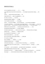 English Worksheet: Complete with prepositions 3