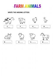 English Worksheet: FARM ANIMALS