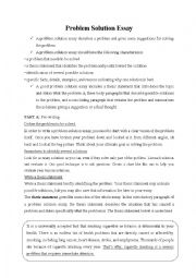 Problem Solution Essay