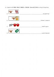 English Worksheet: Demonstrative pronouns