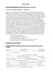 English Worksheet: Test for Upper Intermediate students