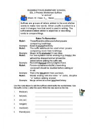 English Worksheet: er edt ending words