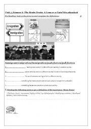 English Worksheet: brain drain