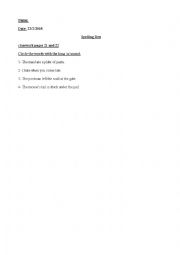 English Worksheet: Spelling