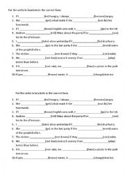 English Worksheet: Conditionals Type 0, 1, 2 and 3