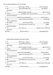 Conditionals Type 0, 1, 2 and 3