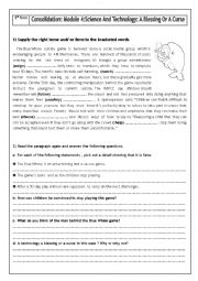 English Worksheet: Module 4 consolidation (third form)