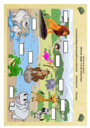 English Worksheet: Wild animals. Part II. Who lives in Africa?