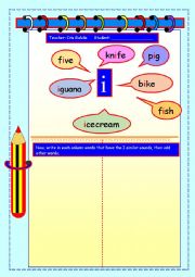 i PHONICS WRITING TASK FOR KIDS