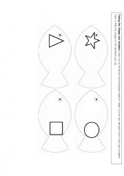 English Worksheet: Fishing for Shapes and Numbers                                                                                                                                                                                                                                 