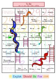 English Worksheet: Snakes and Ladders - to be