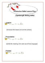 :Productive and Receptive Skills Lesson Plan