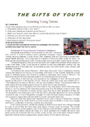 English Worksheet: Young talents