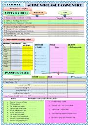 English Worksheet: Active and passive voice lesson