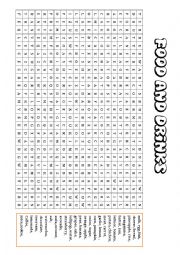 English Worksheet: Food wordsearch