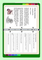 English Worksheet: Reading Comprehension MarysVacation