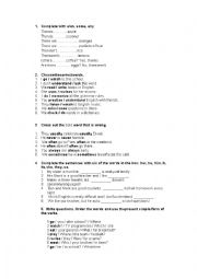 English Worksheet: review 