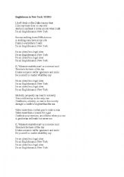 English Worksheet: Englishman in New York Sting
