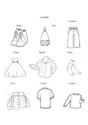 Clothes - ESL worksheet by asandrei