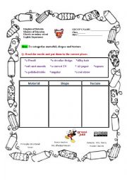 English Worksheet: shapes