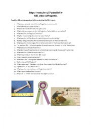 English Worksheet: The suffragettes 