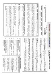 English Worksheet: womens emancipation 