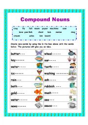 English Worksheet: Compound Nouns