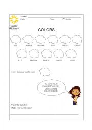 English Worksheet: Colors