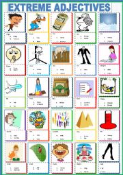 English Worksheet: Extreme Adjectives