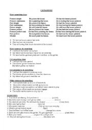 English Worksheet: causatives