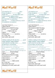 English Worksheet: Song 