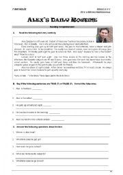 English Worksheet: Daily Routine