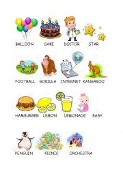 English Worksheet: unit 1 words