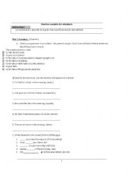 English Worksheet: PRESENT SIMPLE QUIZ