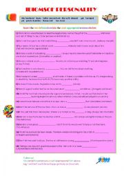 English Worksheet: Personality Idioms