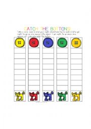 English Worksheet: Catch the bottons game