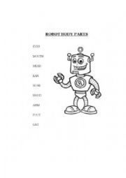 English Worksheet: Robot Body Parts
